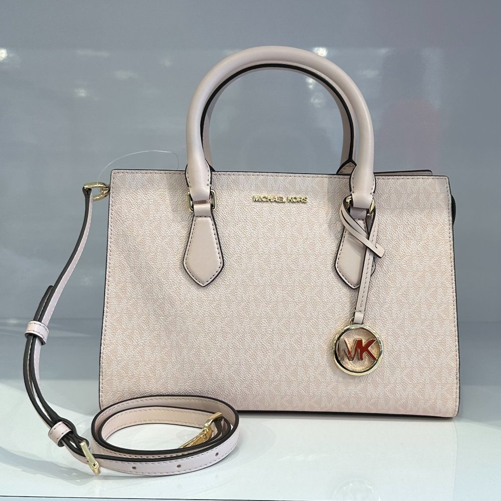 Michael Kors Sheila Medium Satchel Shoulder Crossbody Bag MK Pink
